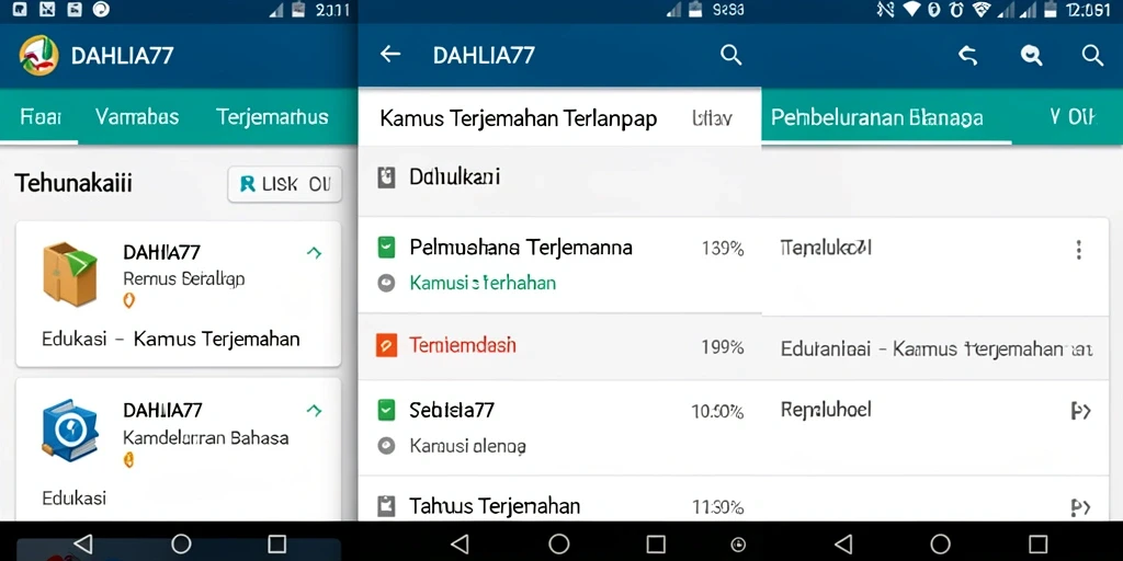 Antarmuka aplikasi DAHLIA77 yang intuitif dan fungsional.