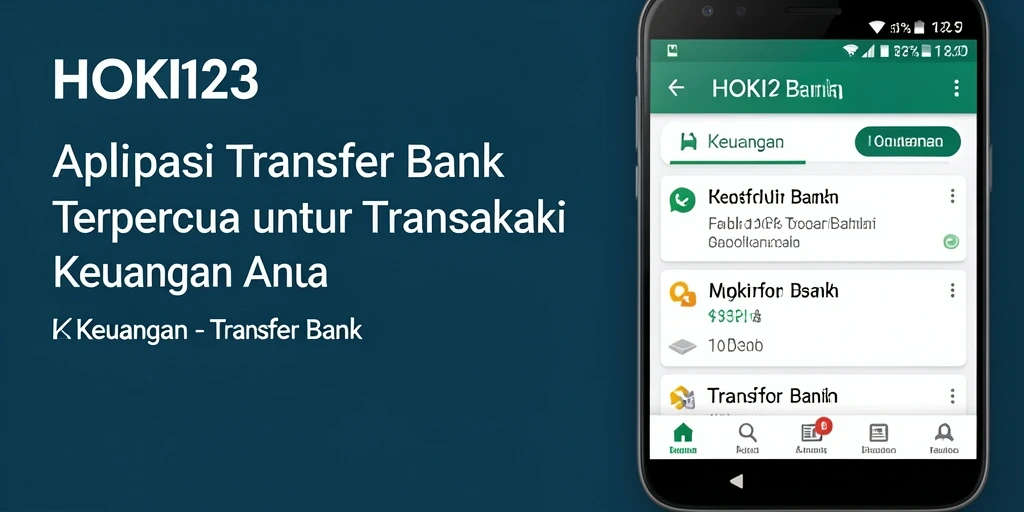 Antarmuka aplikasi HOKI123 untuk Transfer Bank yang user-friendly.