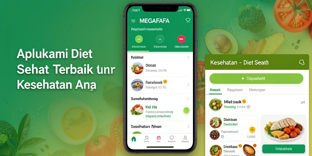 Antarmuka MEGAFAFA yang ramah dan informatif untuk Diet Sehat.