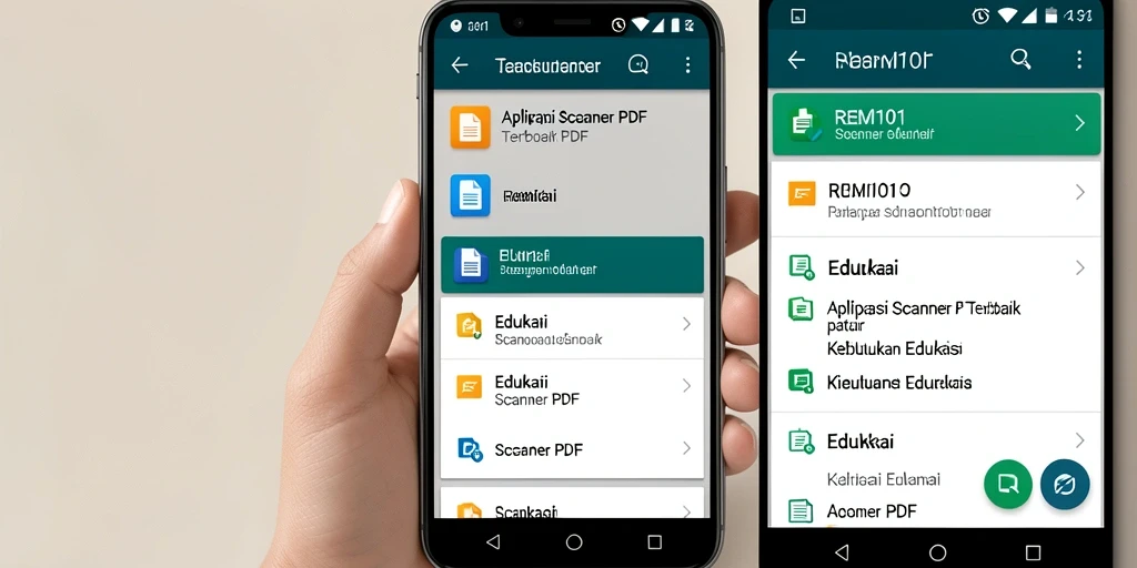 Antarmuka pengguna REMI101 yang intuitif untuk Scanner PDF.